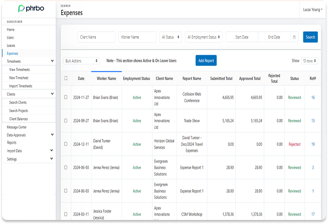 HIRO - Manage Expense Items