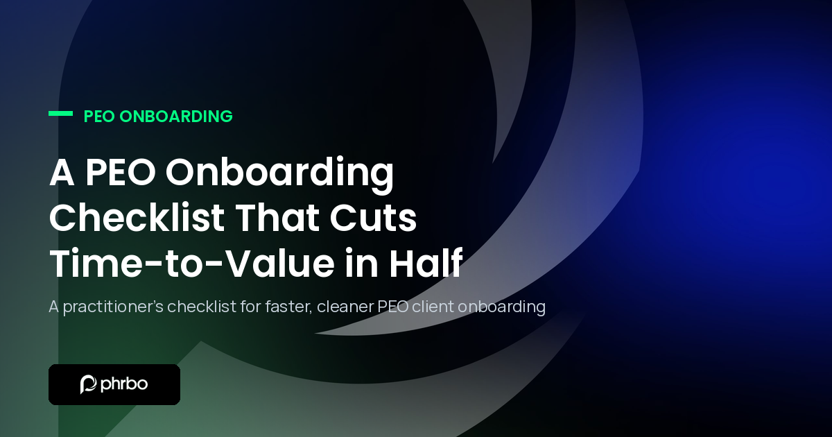 PEO Onboarding Checklist